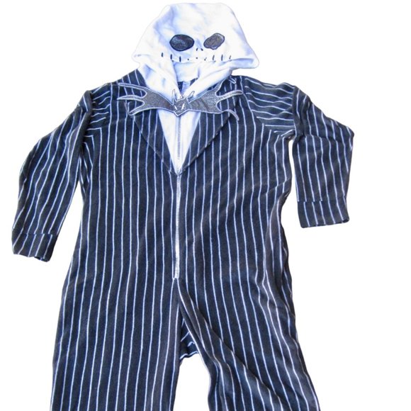 Nightmare Before Christmas Jack Skellington 1-Pc Costume Adult Size L MARDI GRAS - Picture 1 of 9